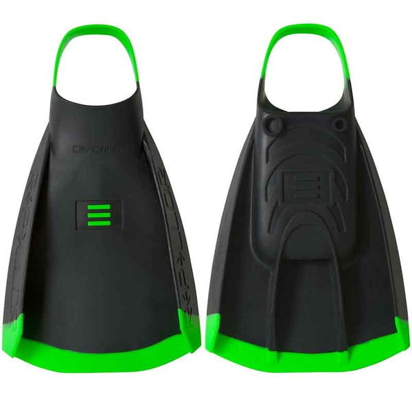 Dmc Repellor Fins - Black  Green - Inverted Bodyboarding