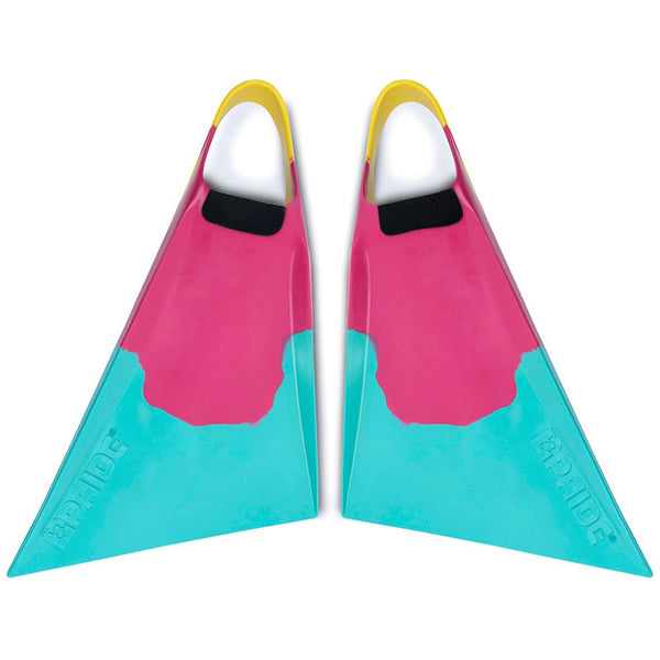 Vulcan V3 Fins - PLC Retro (Aqua/ Pink/ Yellow)