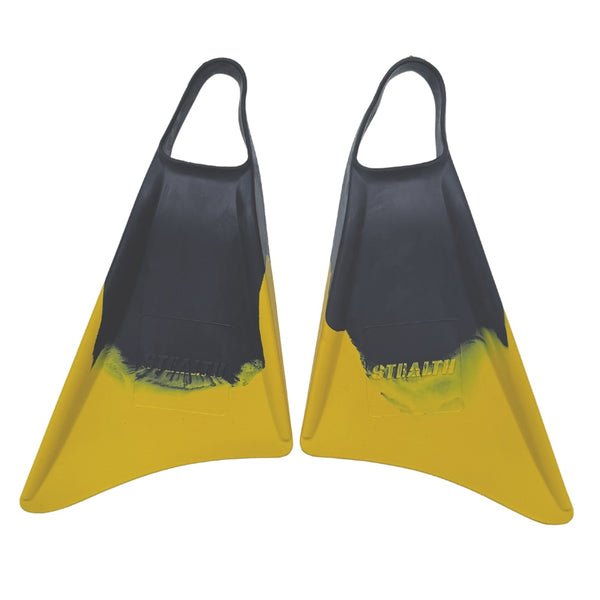 Stealth S1 Fins - Grey/ Canary Yellow