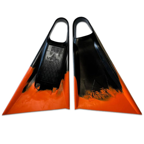 Viper Delta Icon Fins (Super Soft) - Black/ Orange