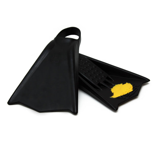 MS Viper Fins - Black/ Yellow Dot - Stiff Flex