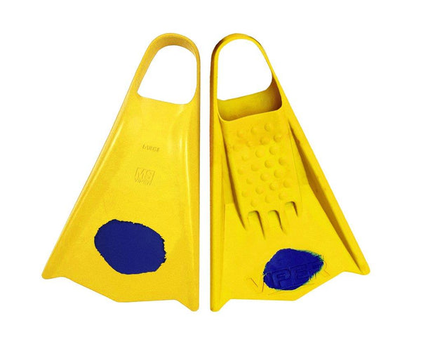 MS Viper Fins - Yellow/ Blue Dot - Mid Flex