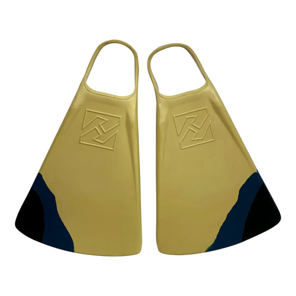 Hubboards Dubb Zero Fins - Tan/ Navy/ Black