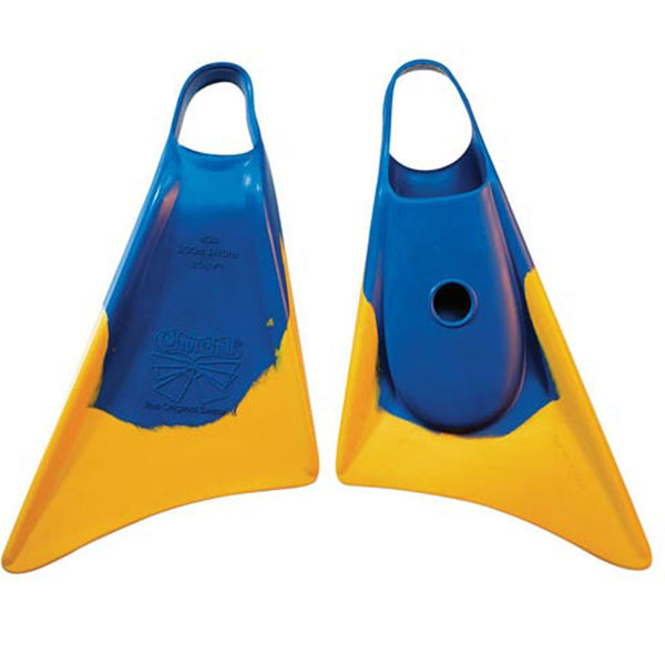 Churchill Makapuu Fins - Blue/ Yellow