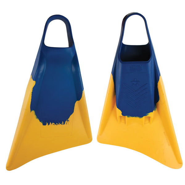 Stealth S3 Fins - Blue/ Sun Gold