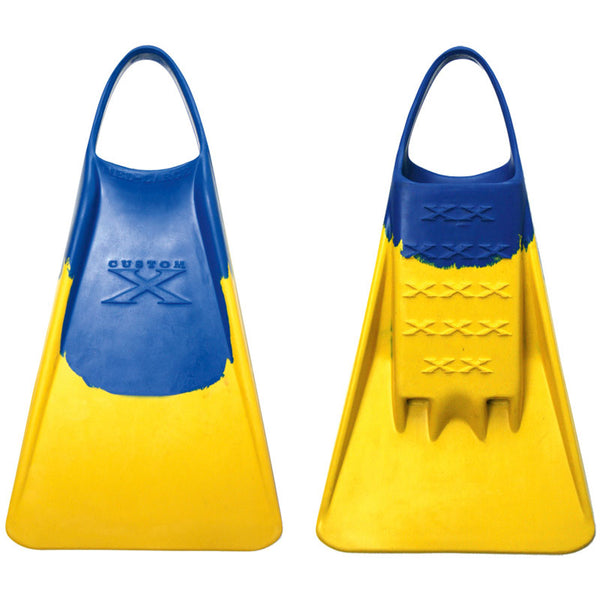 Custom X Fins - Blue/ Yellow